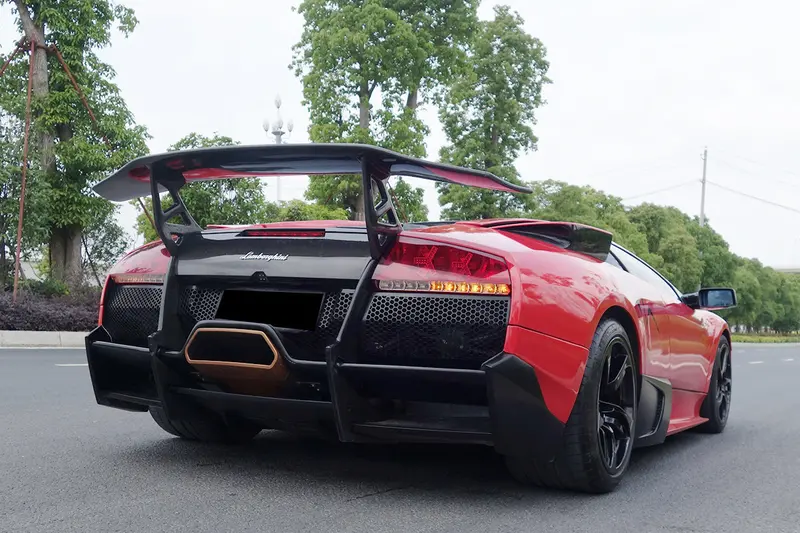 2001-2010 Lamborghini Murcielago Sv Style Rear Bumper & Wing 1