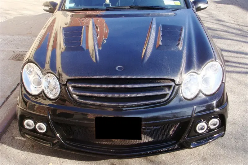 2003-2008 Mercedes Benz W209 Clk  W203 C55 Amg Wi Style Hood Bonnet 1