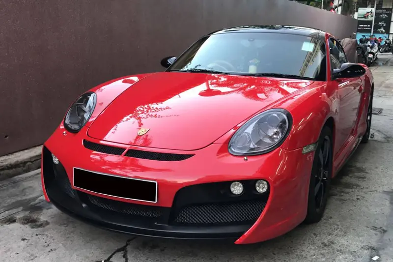 2005-2008 Porsche Cayman  Boxster 987 Ta Style Front Bumper With Led Lights 1