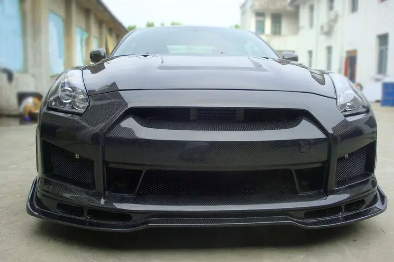2008-2016 Nissan Gtr R35 Cba  Dba Bse2 Style Front Bumper W/Led 1