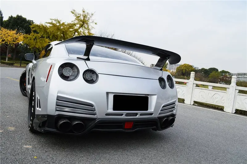 2008-2016 Nissan Gtr R35 Cba  Dba Va Style Rear Bumper W/ Lip 1