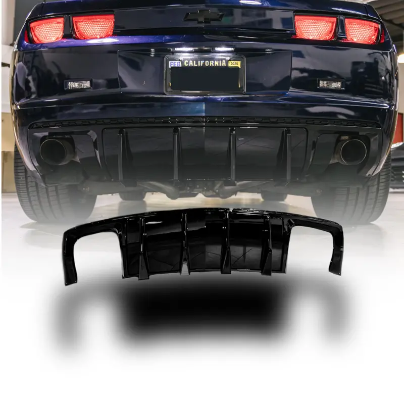 2010-2013 Chevy Camaro Evo Style Shark Fins Rear Diffuser Quad/Single Tips 1
