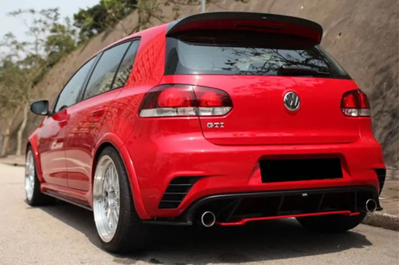2010-2013 Volkswagen Golf 6 R20 Gti Rz Style Rear Bmper (Dual Exhaust) 1