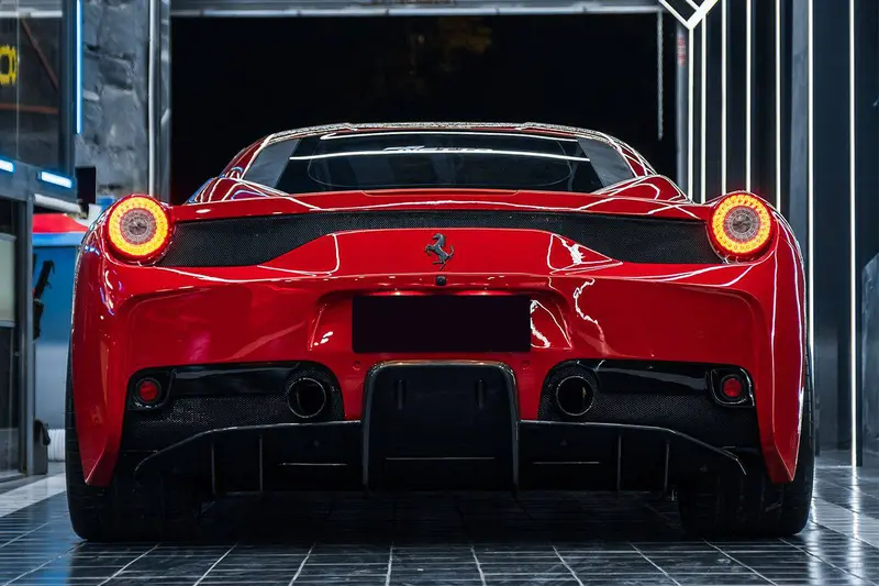 2010-2015 Ferrari 458 Coupe Spider Speciale Style Carbon Fiber Rear Bumper With Diffuser 1