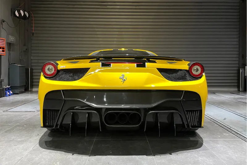 2010-2015 Ferrari 458 Italy & Spider Vrs Style Rear Bumper With Tips 1