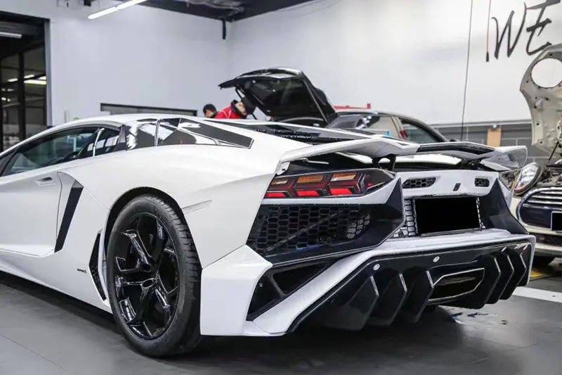 2011-2016 Lamborghini Aventador Lp700 Coupe  Roadster Sv Style Rear Bumper 1