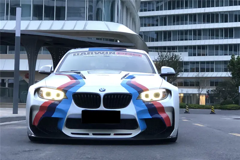 2014-2019 Bmw 2 Series F22 Vr Style Partial Carbon Fiber Wide Body Full Body Kit 1