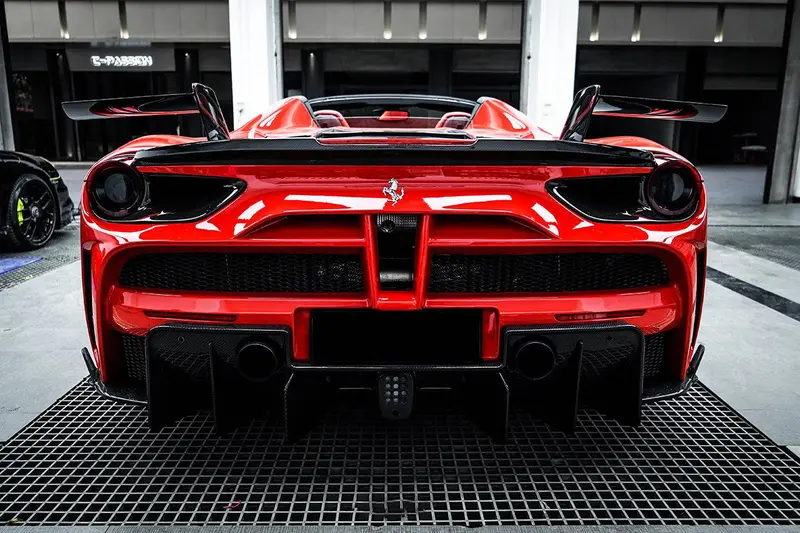 2015-2019 Ferrari 488 Gtb & Spider Msy Style Part Carbon Fiber Rear Bumper 1