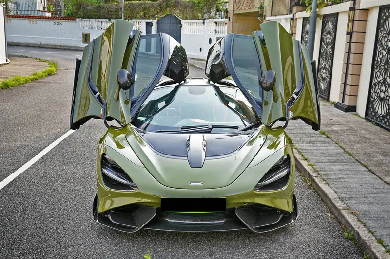 2017-2022 Mclaren 720S 765Lt-Style Dry Part Carbon Fiber Front Bumper 1