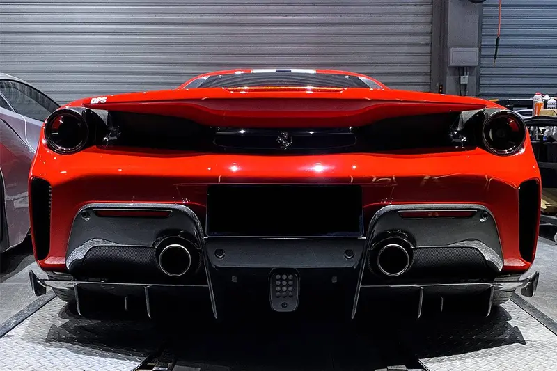 2018-2020 Ferrari 488 Pista Oem Style Part Carbon Fiber Rear Bumper 1