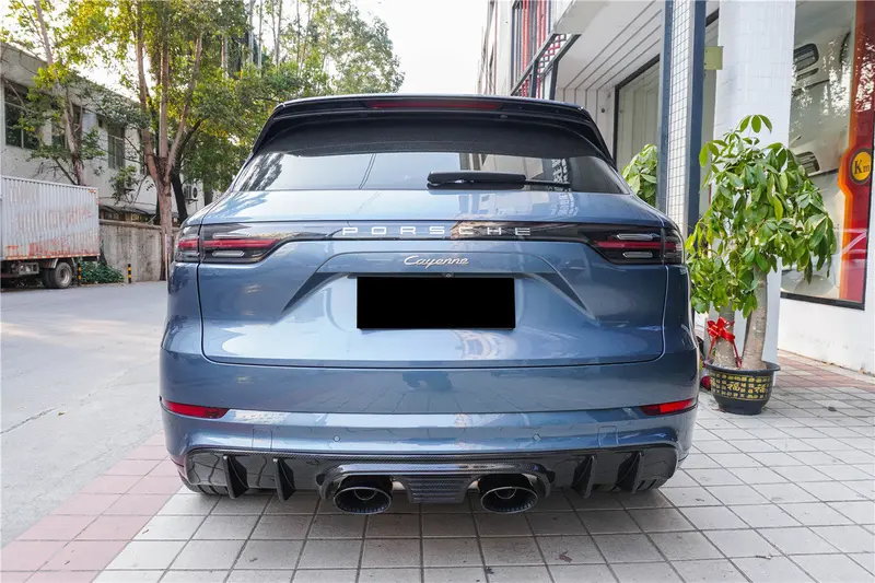 2018-2023 Porsche 9Y0.1 9Ya Cayenne    S   E-Hybrid Turbogt-Style Rear Bumper With Exhaust Adapter Pipe 1