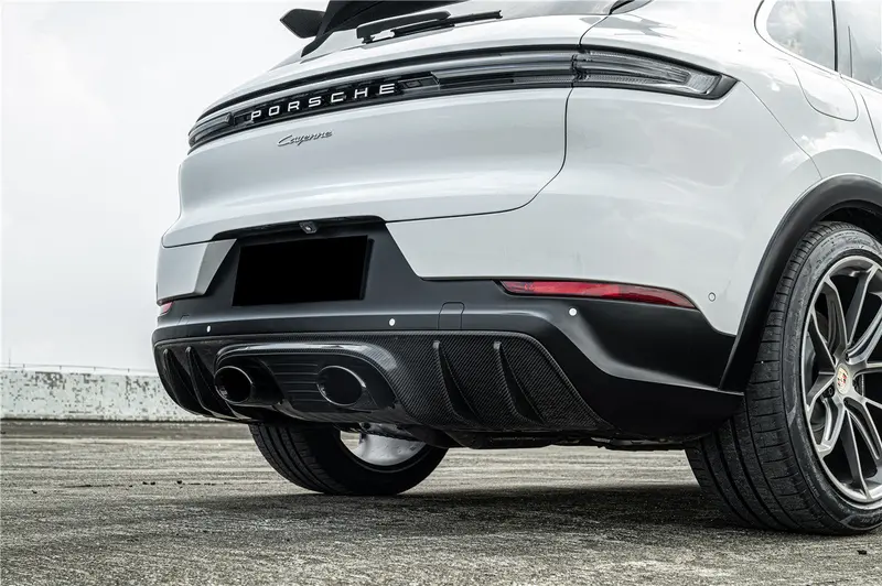 2018-2025 Porsche 9Y0 9Yb 9Ya Cayenne   S    Coupe    E-Hybrid Turbogt Style Rear Bumper With Exhaust Adapter Pipe 1