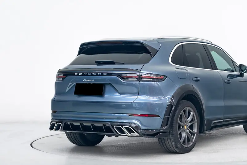 2018-2025 Porsche 9Y0 Cayenne    S    Coupe    E-Hybrid Msy Style Dry Carbon Fiber Rear Lip Diffuser 1