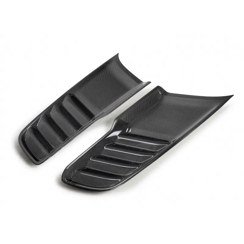 2021-2024 Dodge Ram Trx Type-Oe Gloss Carbon Fiber Hood Vents Pair 1