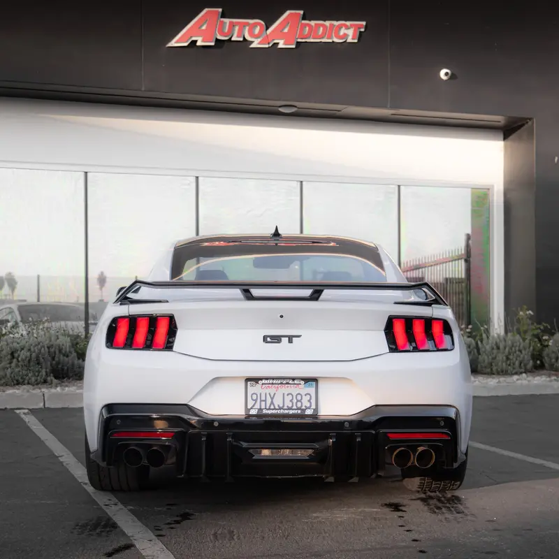 2024+ Ford Mustang Dark Horse Rear Diffuser Gloss Black Quad Tips 1