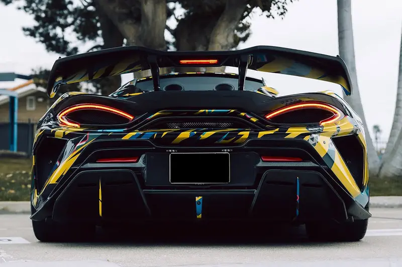 Darwinpro 2018-2021 Mclaren 600Lt Bkss Style Partial Carbon Fiber Rear Bumper 1