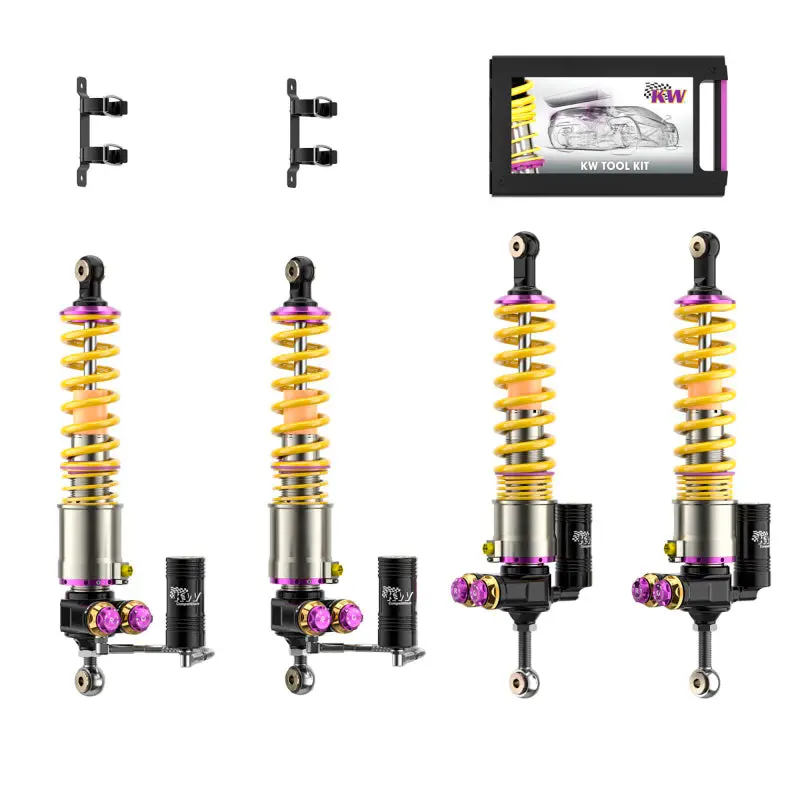 Kw Porsche Carrera Gt Hls & V5 Coilover Kit W/ Black Springs 1