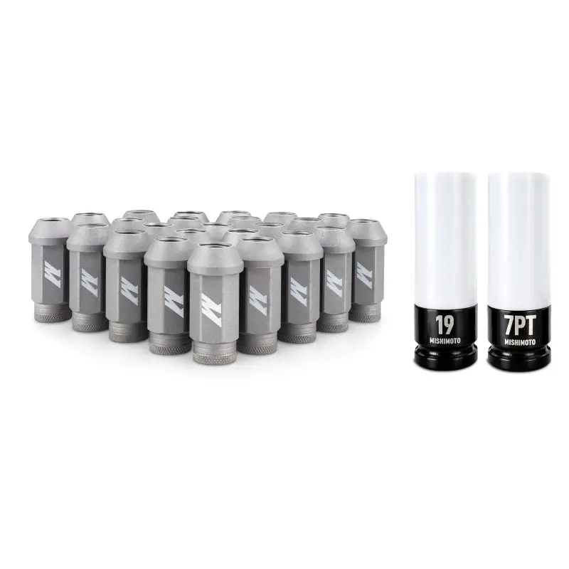 Mishimoto Steel Locking Lug Nuts M14x1.5 24Pc Set Silver 1