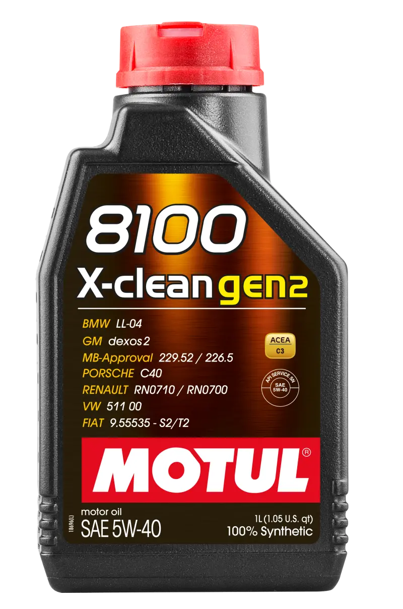 Motul 1L Synthetic Engine Oil 8100 X-Clean Gen 2 5W40 1