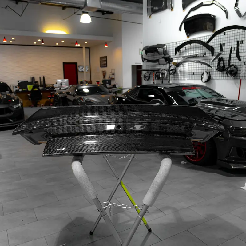 Open Box 2015-2022 Mustang Double Sided Carbon Fiber Type-St Decklid With Integrated Spoiler 1