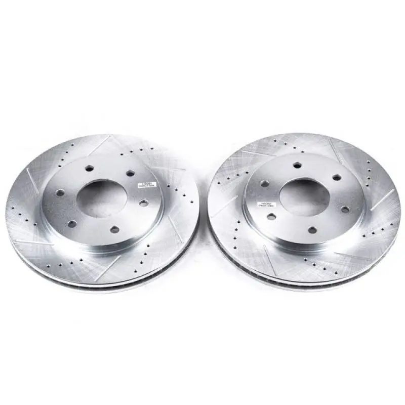 Power Stop 04-05 Infiniti Qx56 Front Evolution Drilled & Slotted Rotors - Pair 1