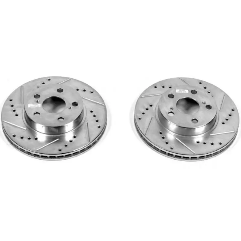 Power Stop 04-09 Toyota Prius Front Evolution Drilled & Slotted Rotors - Pair 1