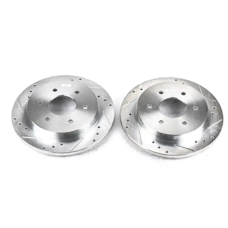 Power Stop 04-10 Infiniti Qx56 Rear Evolution Drilled & Slotted Rotors - Pair 1