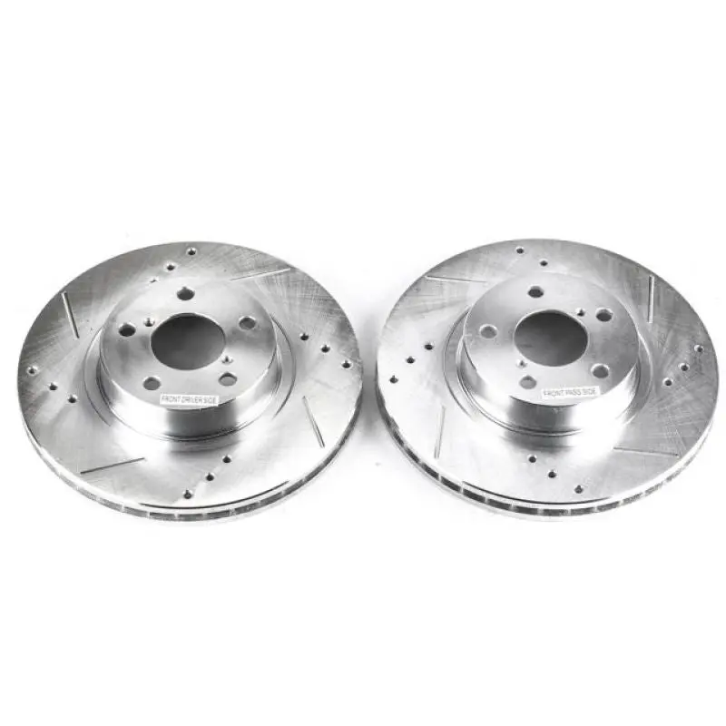 Power Stop 05-06 Saab 9-2X Front Evolution Drilled & Slotted Rotors - Pair 1