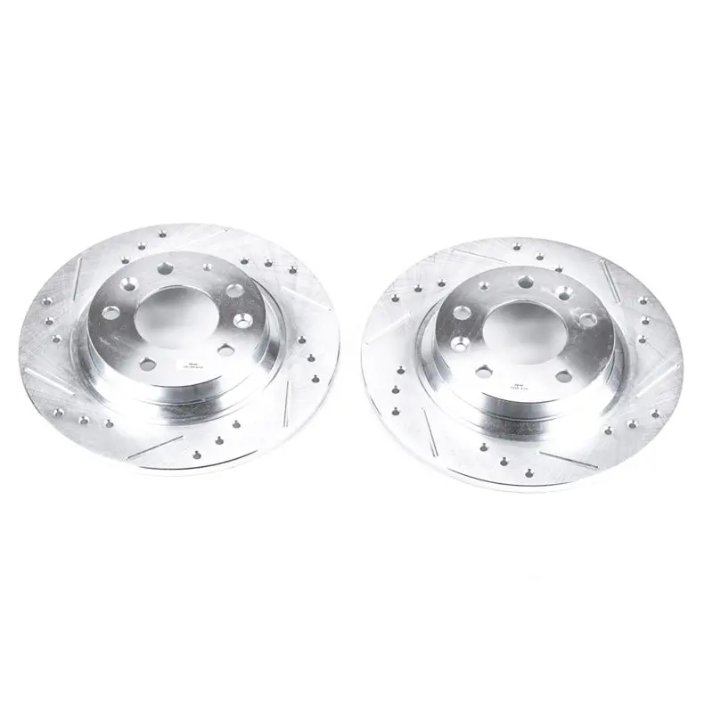 Power Stop 06-12 Ford Fusion Rear Evolution Drilled & Slotted Rotors - Pair 1