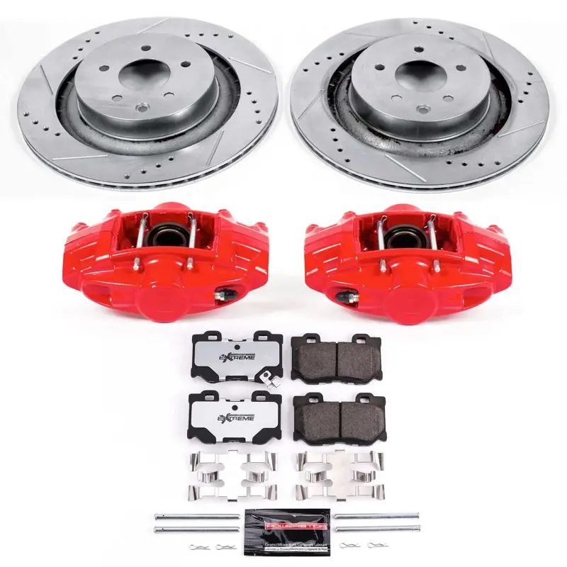 Power Stop 08-13 Infiniti G37 Rear Z26 Street Warrior Brake Kit W/Calipers 1