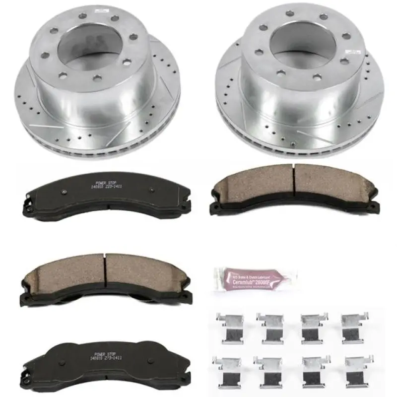 Power Stop 11-20 Gmc Sierra 3500 Hd Rear Z23 Evolution Brake Kit 1