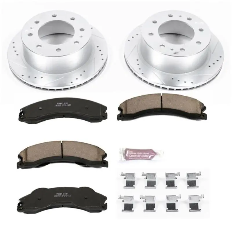 Power Stop 11-20 Gmc Sierra 3500 Hd Rear Z23 Evolution Brake Kit 1