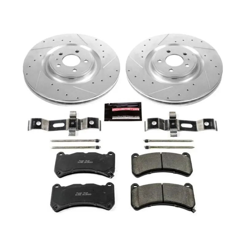 Power Stop 13-14 Ford Mustang Front Z23 Evolution Brake Kit 1
