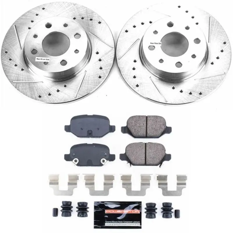 Power Stop 13-18 Fiat 500 Rear Z23 Evolution Sport Brake Kit 1