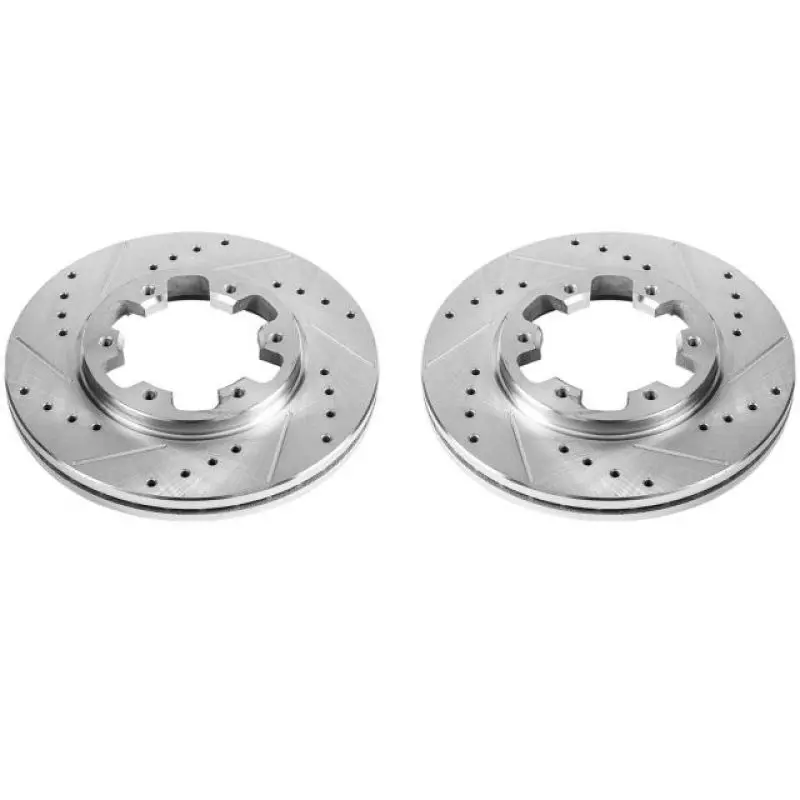 Power Stop 85-86 Nissan 720 Front Evolution Drilled & Slotted Rotors - Pair 1