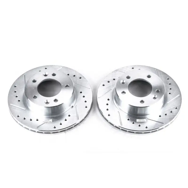 Power Stop 86-91 Mazda Rx-7 Front Evolution Drilled & Slotted Rotors - Pair 1