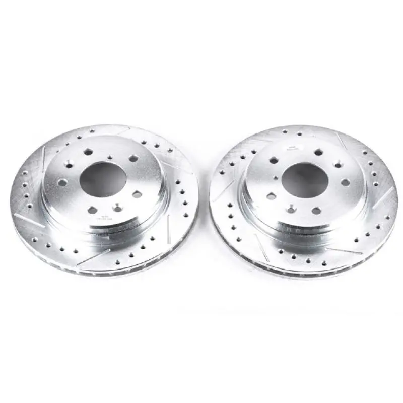 Power Stop 86-91 Mazda Rx-7 Rear Evolution Drilled & Slotted Rotors - Pair 1