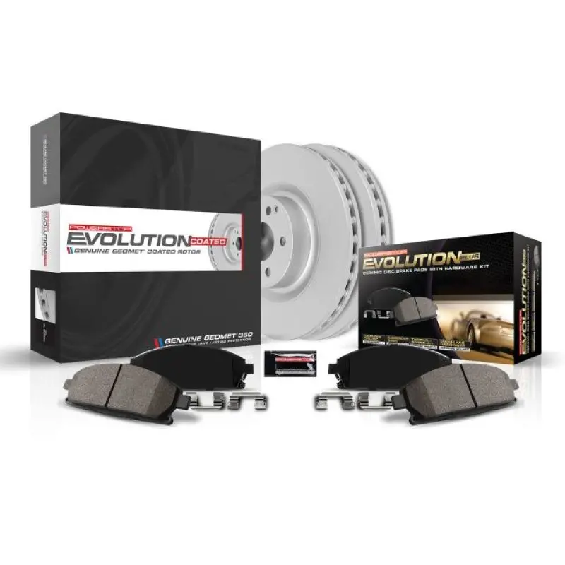 Power Stop 87-93 Ford E-150 Front Z17 Evolution Geomet Coated Brake Kit 1