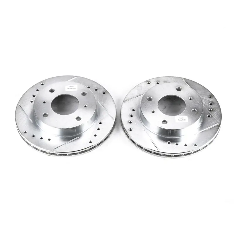 Power Stop 89-96 Nissan 240Sx Front Evolution Drilled & Slotted Rotors - Pair 1