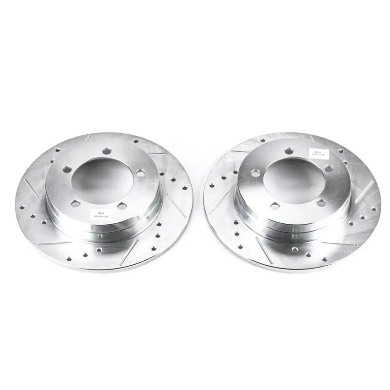 Power Stop 90-94 Eagle Talon Rear Evolution Drilled & Slotted Rotors - Pair 1