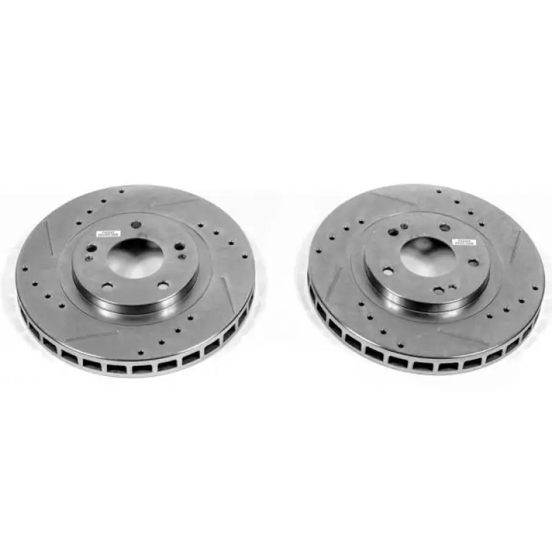 Power Stop 91-93 Dodge Stealth Front Evolution Drilled & Slotted Rotors - Pair 1