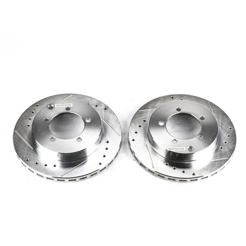 Power Stop 91-93 Dodge Stealth Rear Evolution Drilled & Slotted Rotors - Pair 1