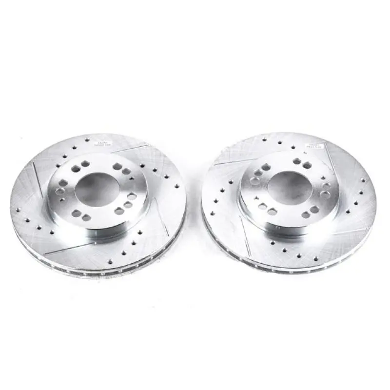 Power Stop 91-96 Dodge Stealth Front Evolution Drilled & Slotted Rotors - Pair 1
