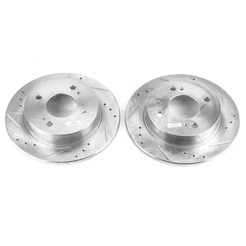 Power Stop 91-96 Infiniti G20 Rear Evolution Drilled & Slotted Rotors - Pair 1