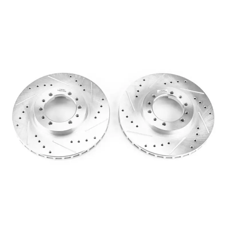Power Stop 91-96 Mitsubishi Montero Front Evolution Drilled & Slotted Rotors - Pair 1