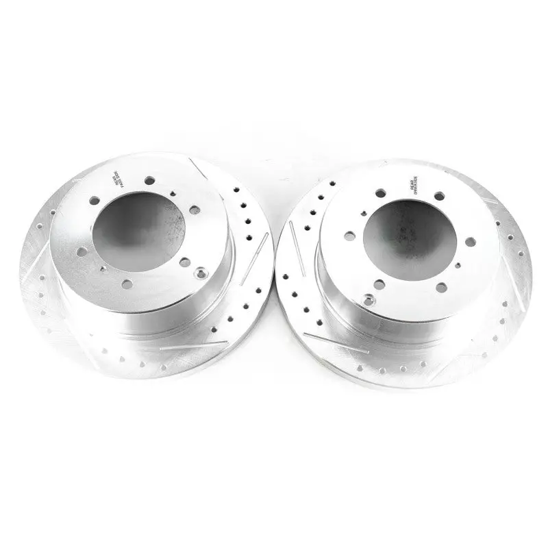 Power Stop 92-00 Mitsubishi Montero Rear Evolution Drilled & Slotted Rotors - Pair 1