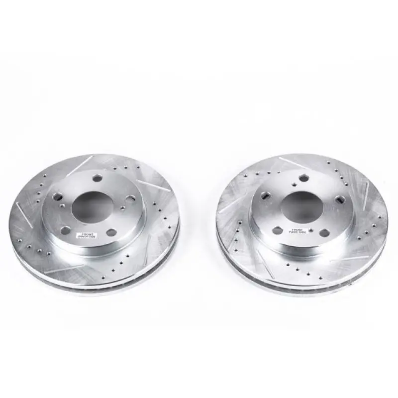Power Stop 92-01 Toyota Camry Front Evolution Drilled & Slotted Rotors - Pair 1