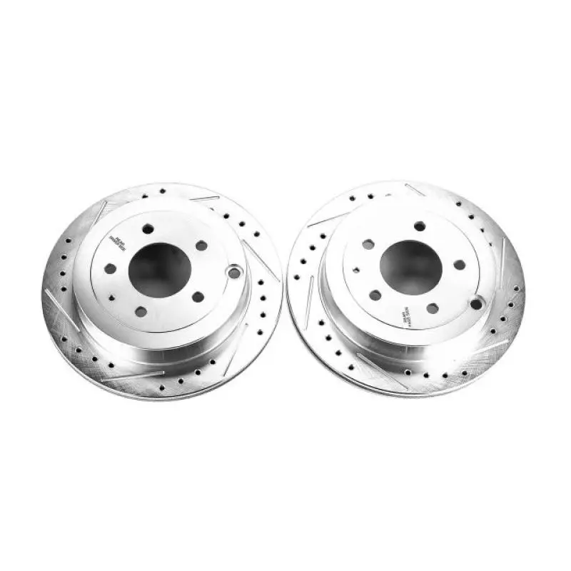 Power Stop 92-95 Mazda 929 Rear Evolution Drilled & Slotted Rotors - Pair 1