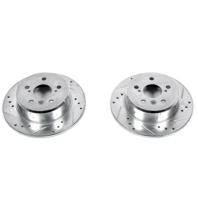 Power Stop 92-96 Lexus Es300 Rear Evolution Drilled & Slotted Rotors - Pair 1