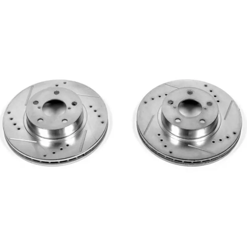 Power Stop 93-01 Subaru Impreza Front Evolution Drilled & Slotted Rotors - Pair 1